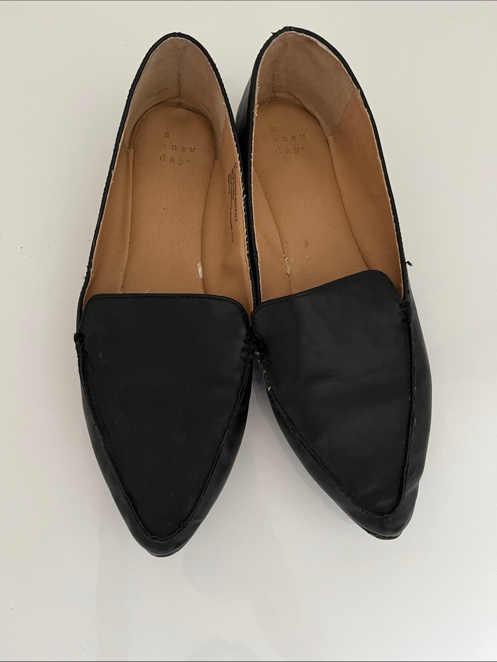 a new day Black Pointed Loafer Flats